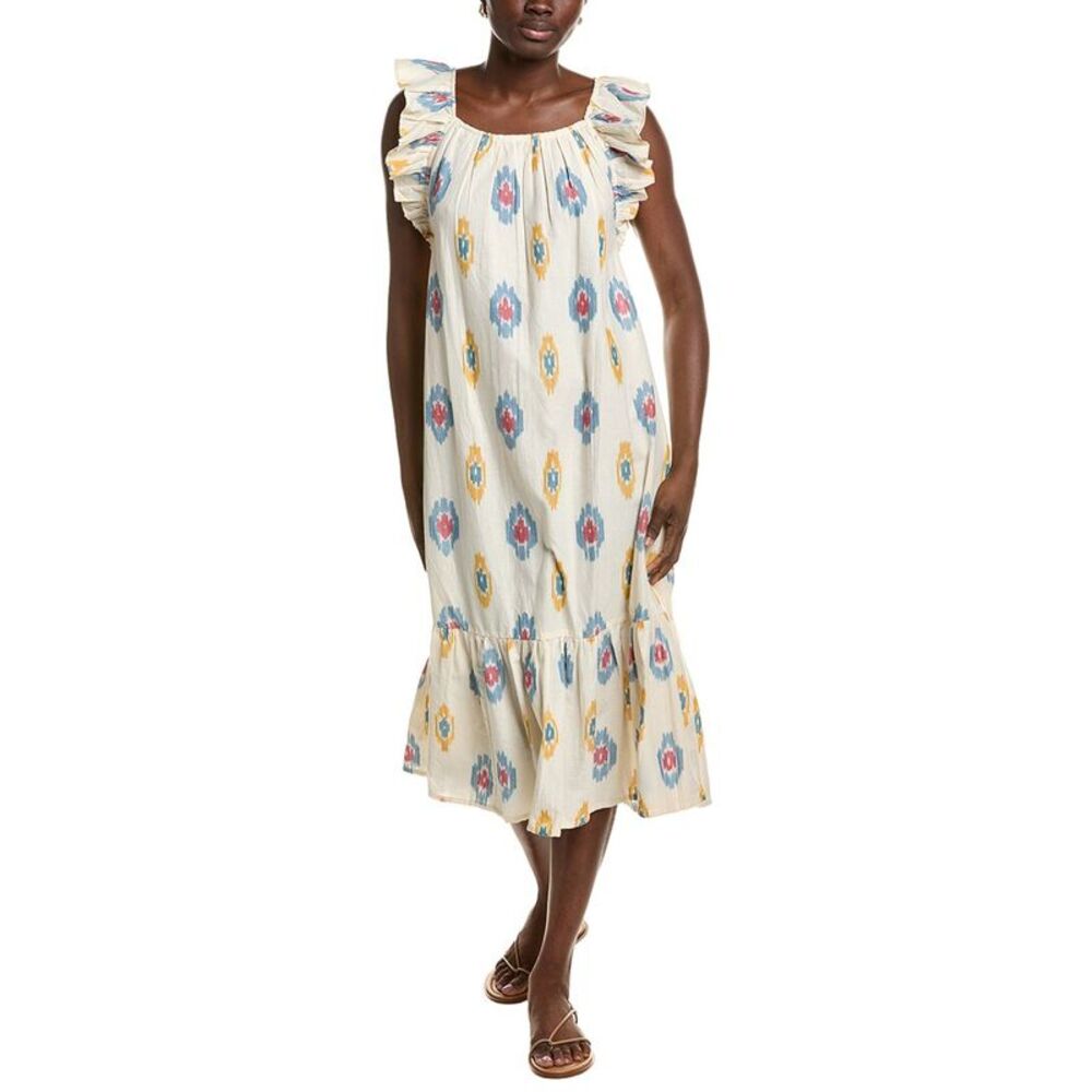 Mer St. Barth Womens  Eva Ruffle Sundress, Blue